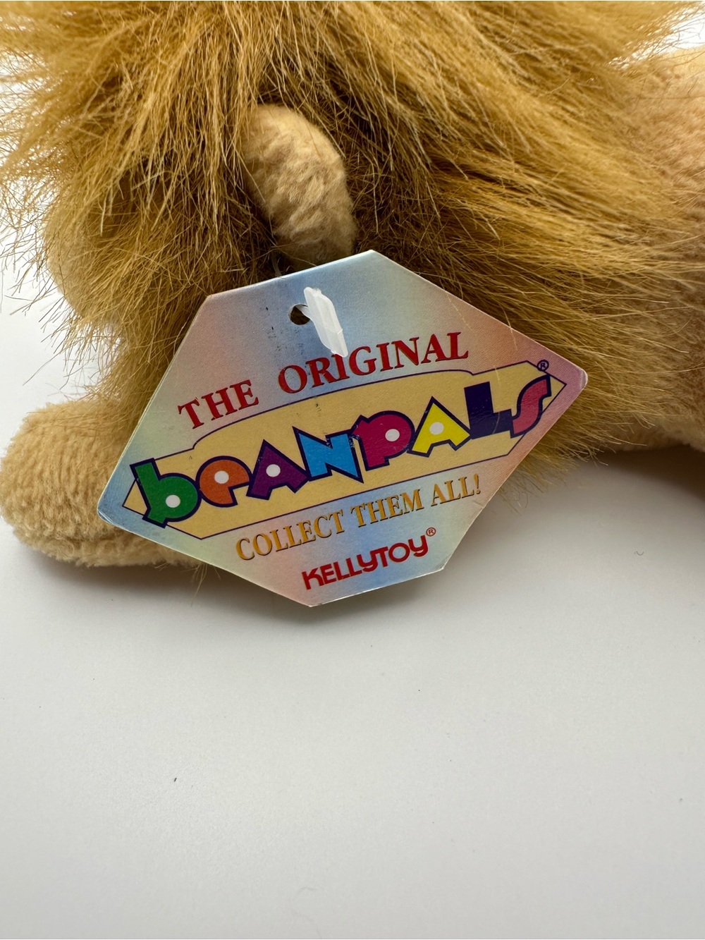 NWT Kellytoy Beanpals Larry Lion Plush Beanbag, Vintage 2000 Small 6-14 inches - Picture 6 of 8
